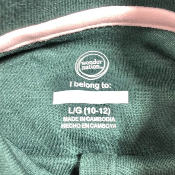 Wonder Nation Girls Uniform Short Sleeve Polo-style Green L Tagless Comfort - Picture 4 of 12